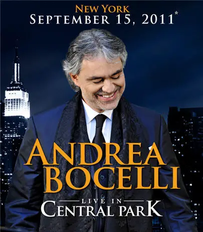 tenor Andrea Bocelli will
