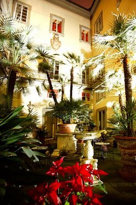 Palazzo Magnani Feroni courtyard night