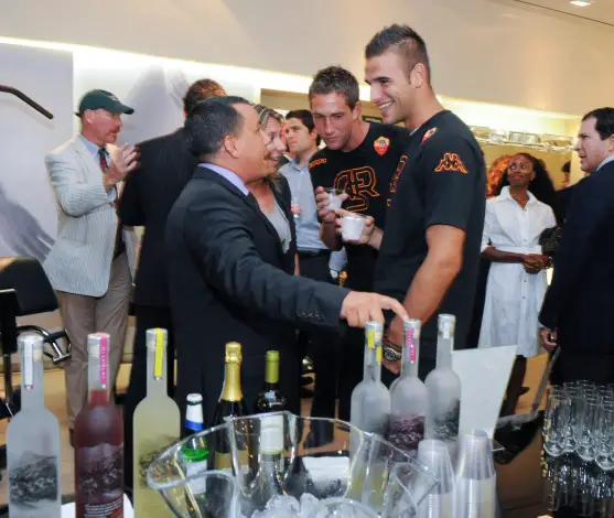 Frank Guerrera talks Punzoné with AS Roma players at TechnoGym reception NYC Frank Guerrera talks Punzoné with AS Roma players at TechnoGym reception NYC