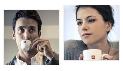 man woman drinking illy