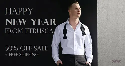 Etrusca Collezione Due - Gentiluomo White-Textured - Happy New Year