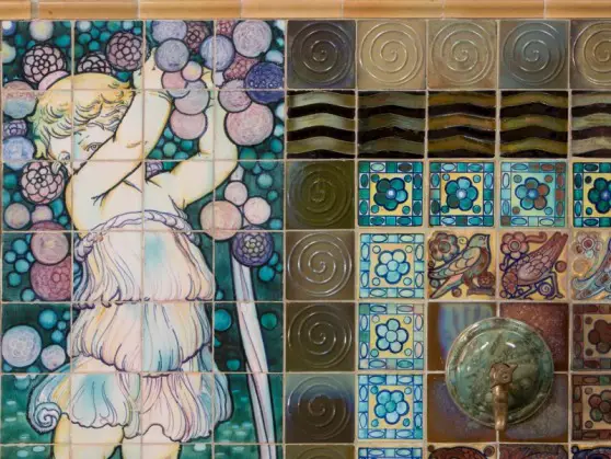 Art Nouveau Terme il Tettuccio tiles