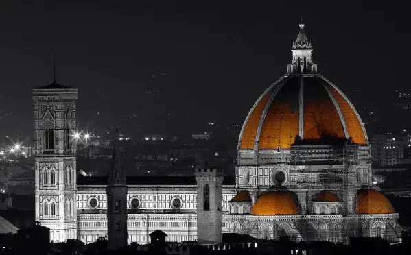 Florence cathedral by night