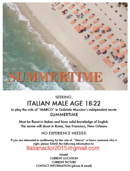 SUMMERTIME feature film