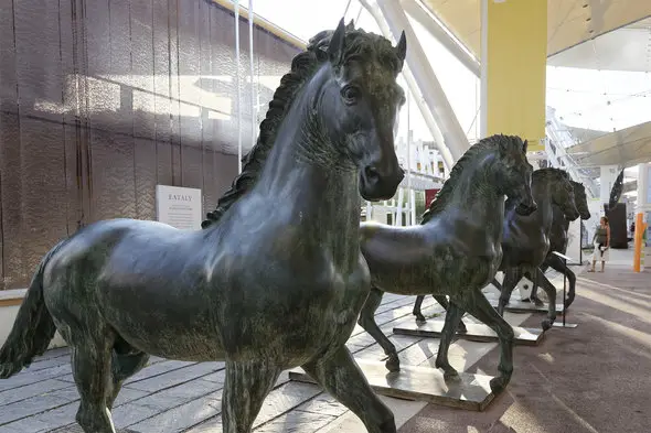 Italian Pavilion horses
