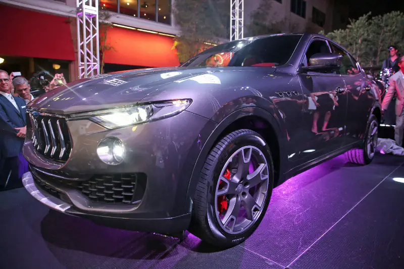 More than 500 VIP guests joined Maserati Fort Lauderdale as it presented the official unveiling of the highly-anticipated new Maserati Levante SUV in South Florida during a private outdoor reception on April 14, 2016 at downtown Las Olas hotspot, YOLO. (PRNewsFoto/Maserati Fort Lauderdale)